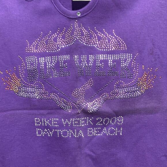 Biker Design Women's Purple Bike Week 2009 Daytona Beach Tank Top Small NWT - Picture 3 of 8